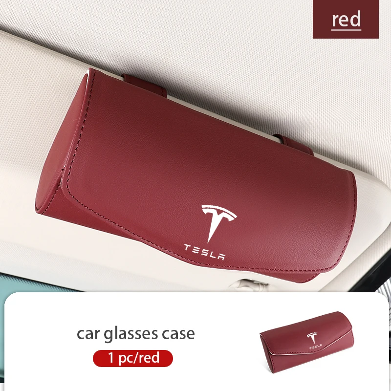 

Для автомобиля Tesla солнцезащитный козырек модный футляр для очков коробка для солнцезащитных очков модель 3 S Y X