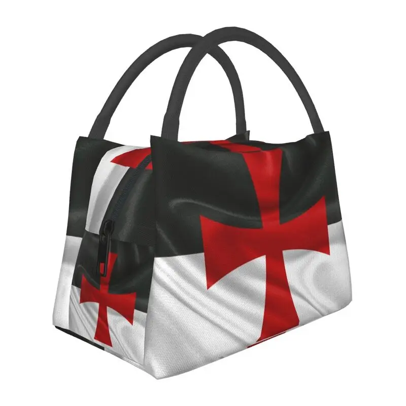 

Флаг рыцарей Templar, сумки для обеда, средневековые кресты, теплый охлаждающий изолированный Ланч-бокс для пикника, кемпинга, работы, путешествий