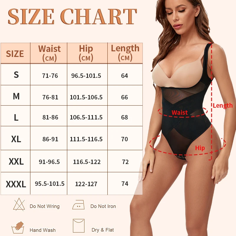 Mesh Thongs Bodysuit Shapewear Women Seamless Full Body Shaper Waist Slim Tummy Control Underwear Flat Belly Underbust Corset