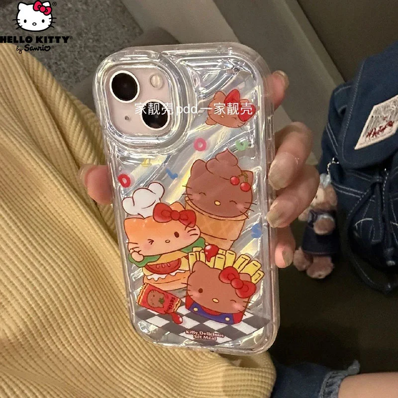 

Sanrio Hello Kitty Phone Case IPhone 14 13 12 Pro Max IPhone X/xs New Kawaii Cartoon All-Inclusive Soft Rubber Shell Back Cove