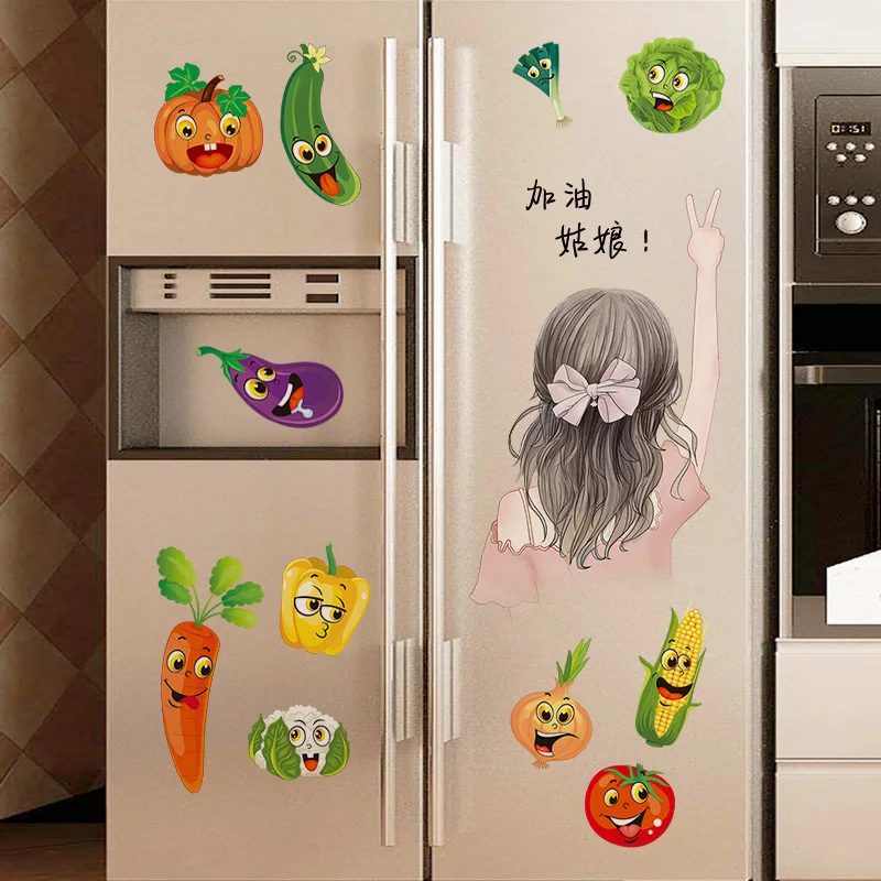 

Наклейки на стену в виде овощей, «сделай сам»