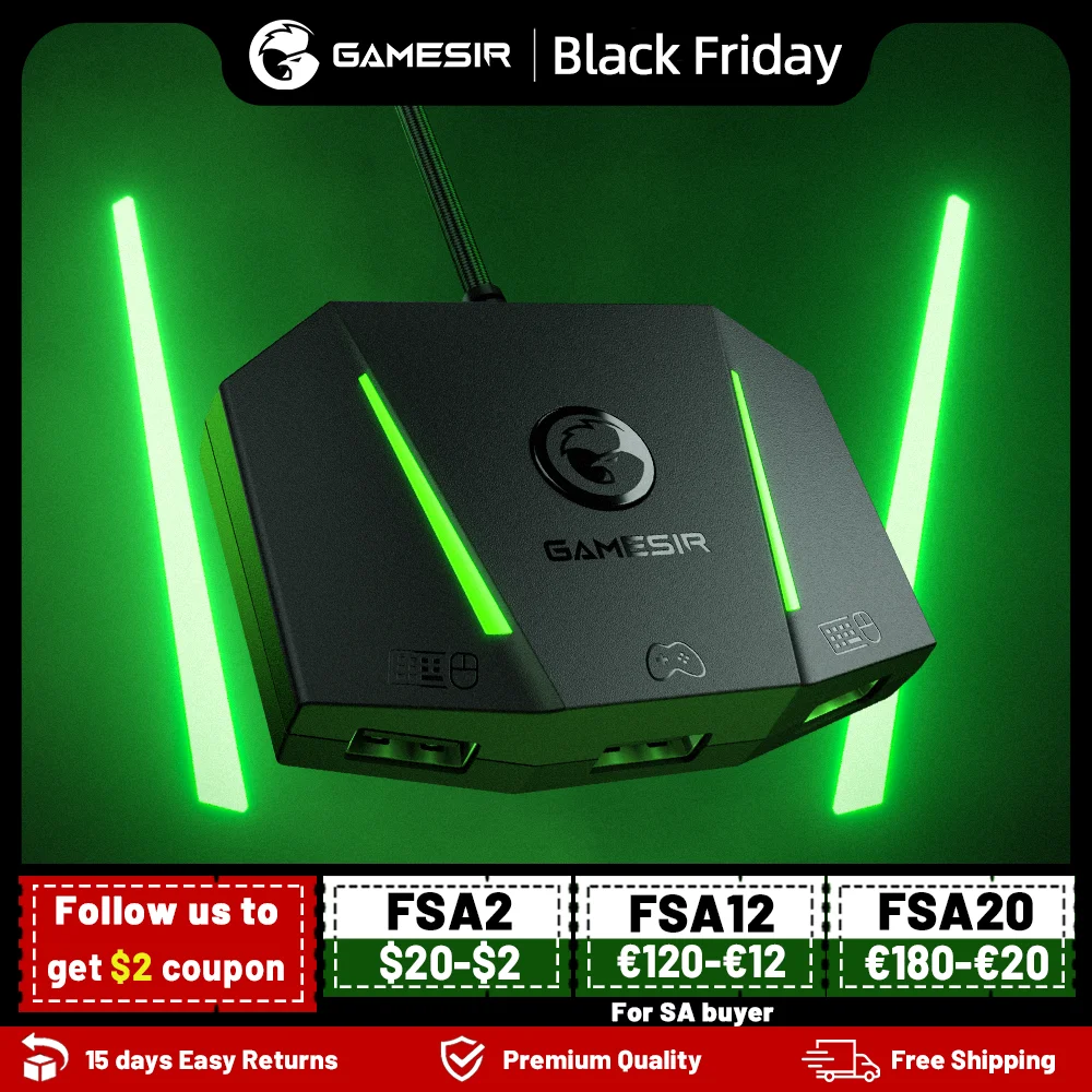 GameSir VX2 AimBox Keyboard Mouse Controller Adapter Converter for Xbox Series X S Xbox One PlayStation 4 PS4 Nintendo Switch