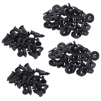 60 pieces plastic parts 8 mm black hole bumper rivet clip closure