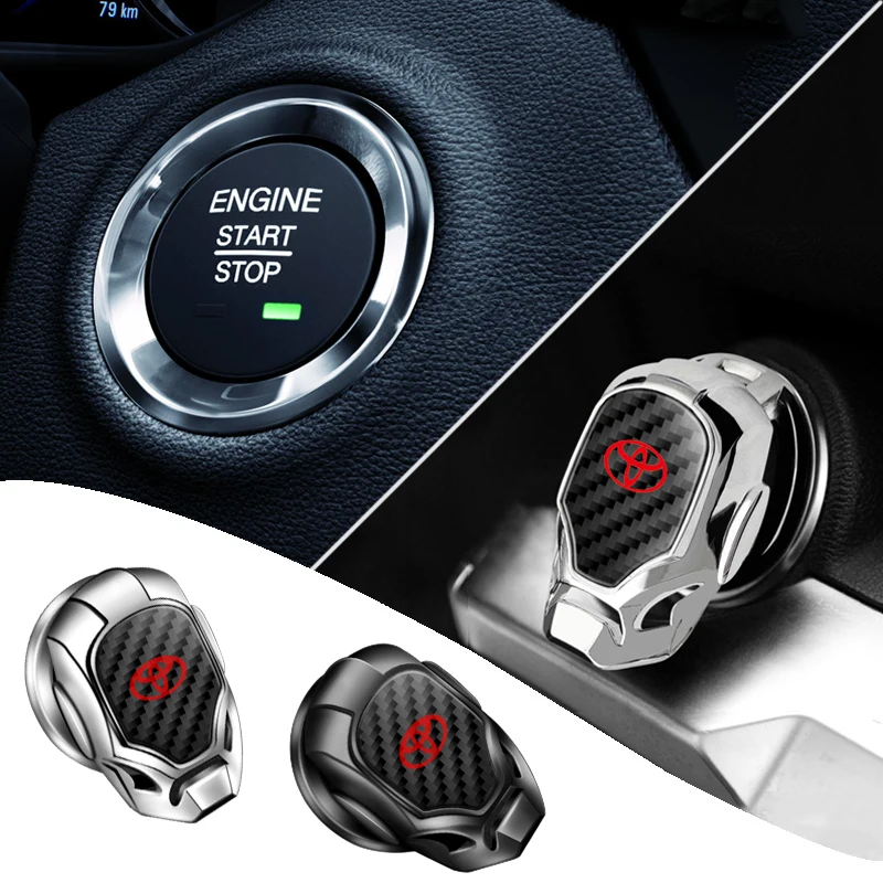 

1Pc Car Interior Engine Ignition Button Cover Decoration Sticker For Toyotas Yaris Supra Chr Aygo Gt86 Verso Auris Corolla Rav4