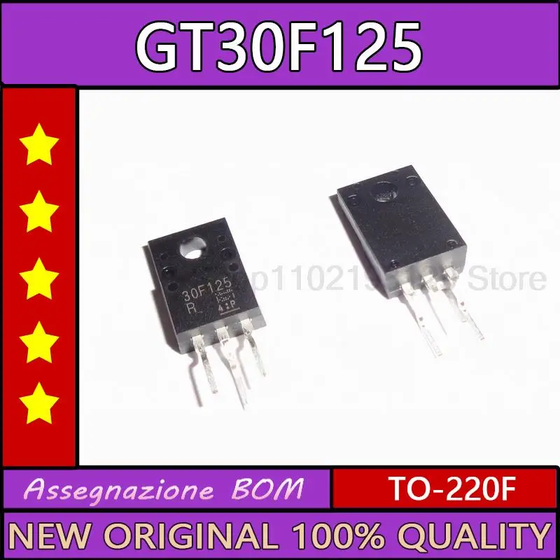 

10 шт./лот 30f125 in-line to-220f shaped foot, новый импортный gt30f125