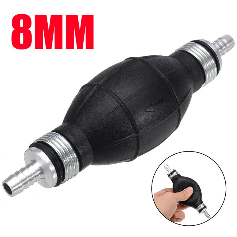 

8mm Hand Fuel Pump Line Rubber Aluminum Hand Primer Bulb Diesel Oil Transfer Petrol For Car Boat Marine Outboard