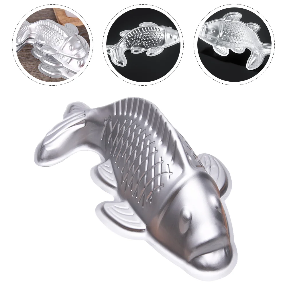 

Cake Mold Fish Baking Pan Shaped Pans Dessert Molds Kitchen Soap Rice Chocolate Fondant Gummy Round Alloy Tool Jelly Cyprinoid