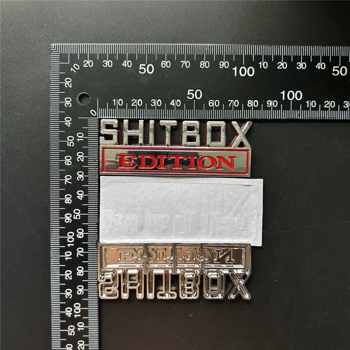 3D SHITBOX Edition Эмблема ABS Автомобильный значок Хвост багажника Боковые наклейки на