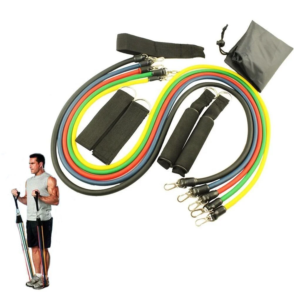 Йога Упражнения Тренировки 11 шт./компл. TPE Эспандеры Подтягивающий шнур