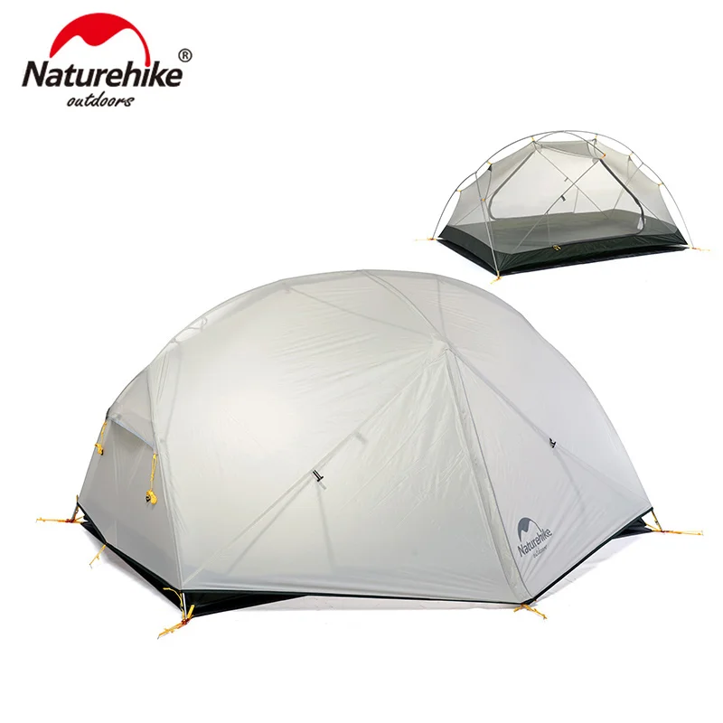 Naturehike Mongar 2 Сверхлегкая палатка для кемпинга палатка 2х местная кемпенговая нейлоновая двухслойная водонепроницаемая палатка для альпинизма походная легкая палатка кемпенговые палатки палаткс туристическая