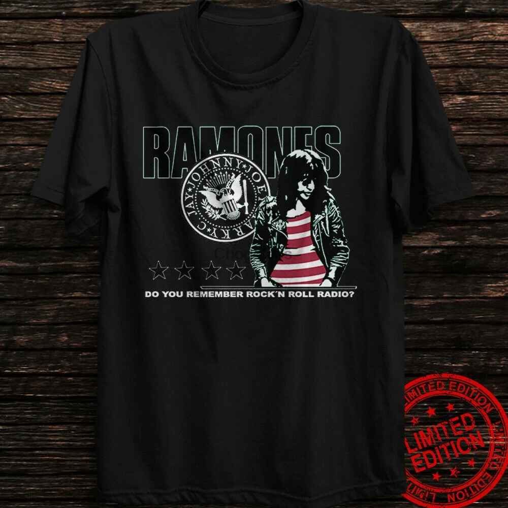 Помните ли вы футболка рок-н-ролл радио Джоуи Рамон Ди Джонни |