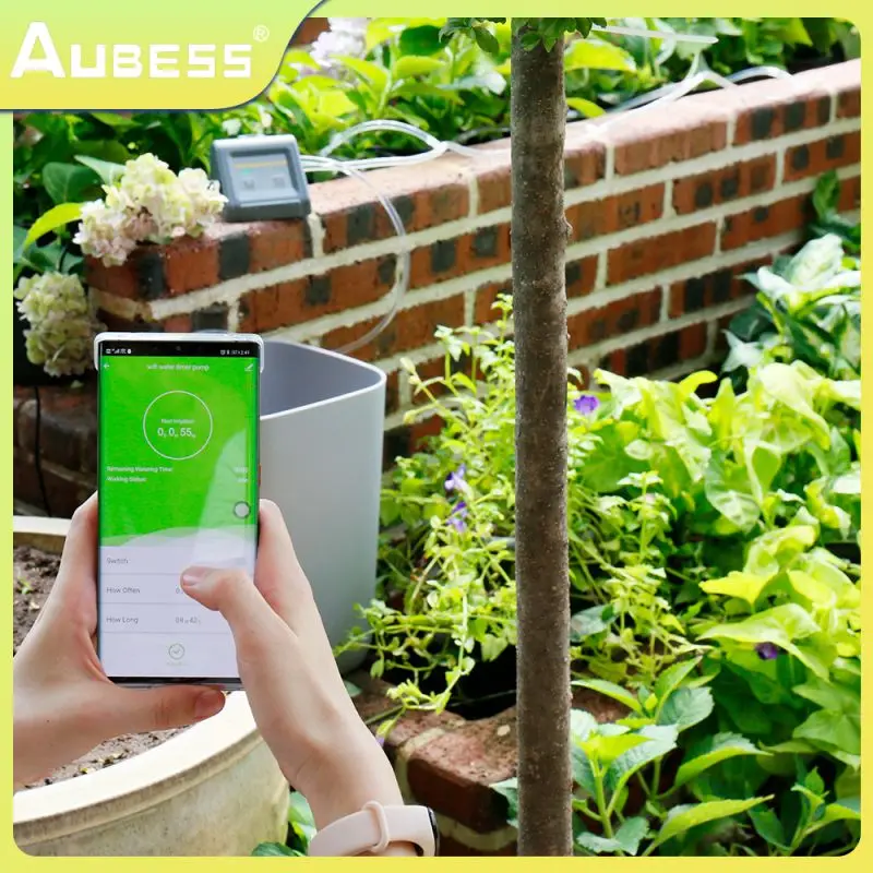 

1set App Controlled Irrigation System With Pump Garden Drip Watering Wifi Smart Irrigation Timer Indoor Abs Usb Micro-drip Tuya