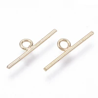 10pcs brass charms nickel free bar real 18k gold plated 15x4x1mm hole 1 6mm