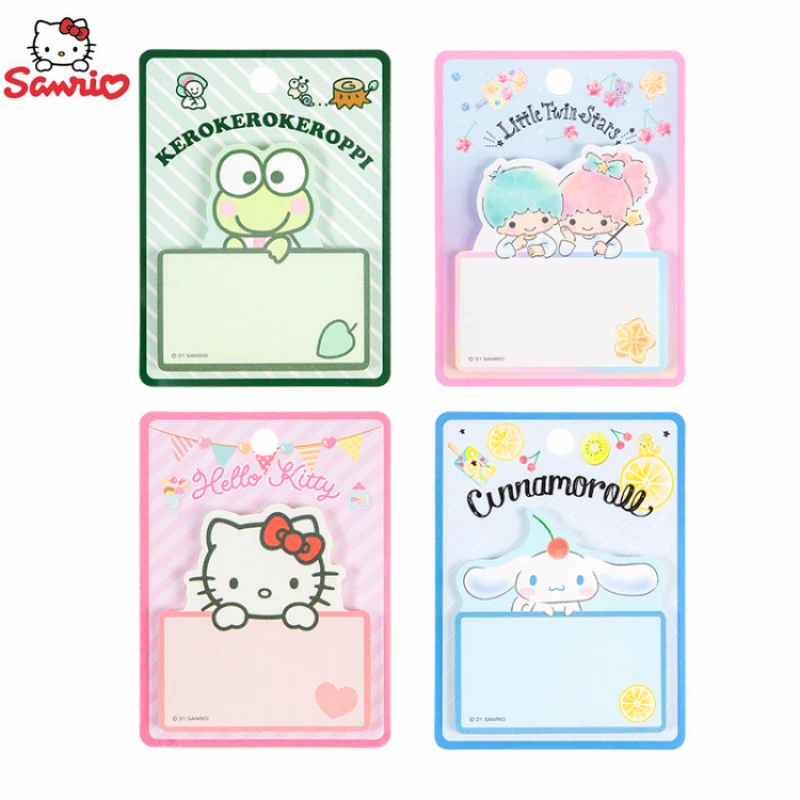 

Kawaii New Sanrio Sticky Notes Note Paper Cinnamoroll LittleTwinStars Kitty Cat Shape Cartoon Sticky Notes