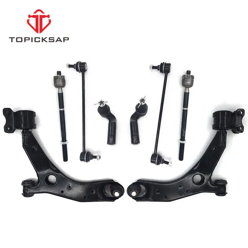 

TOPICKSAP Steering & Suspension Kit Front Lower Control Arms Sway Links Tie Rods Sets for Mazda 3 5 2004 - 2014 B32H34300D