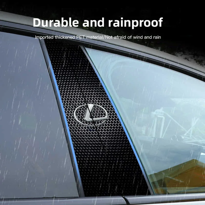 2 шт. защитные пленки на центральную стойку автомобиля от царапин наклейки для Lexus