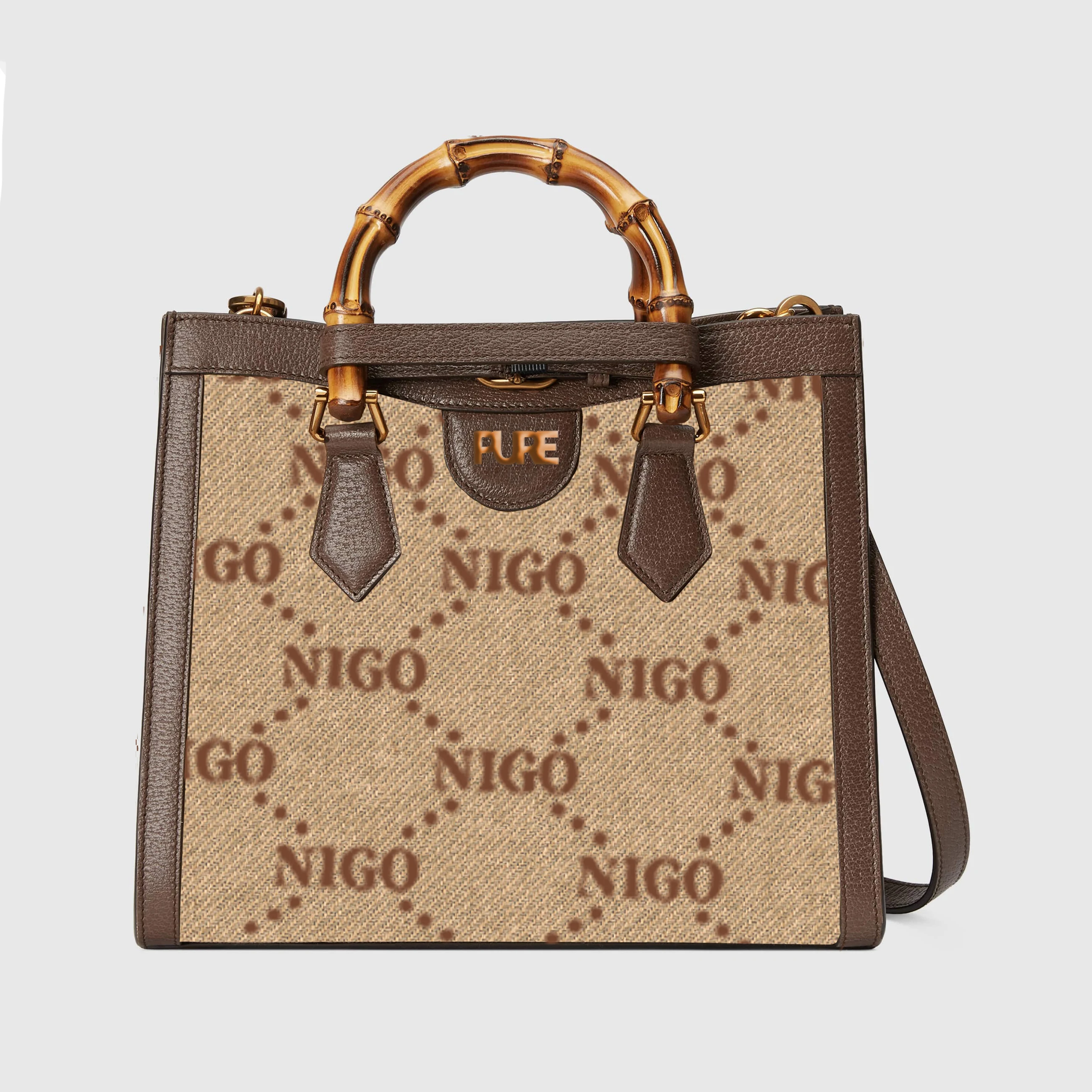 

NIGO бамбуковая ручная Диагональная Сумка через плечо # nigo53124