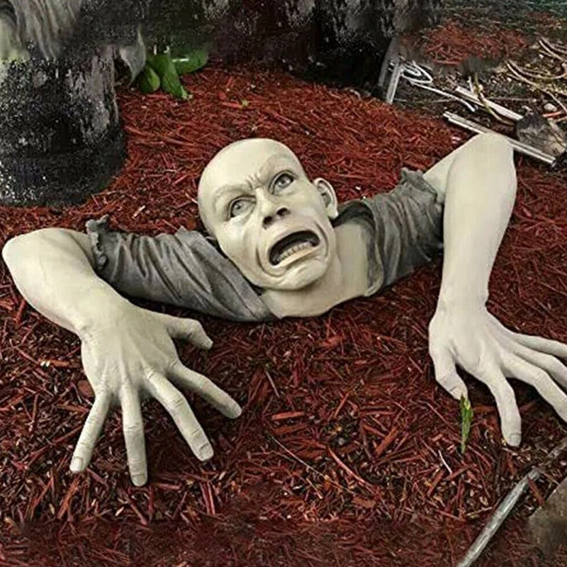 

Креативная реалистичная скульптура «зомби ужас», забавная статуя из смолы для сада, украшение с привидениями, украшение на Хэллоуин, игрушка