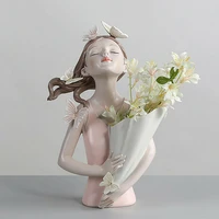 butterfly girl sculptures vases countertop vases home decor gift flowers vases for home office flowers vases home accessories