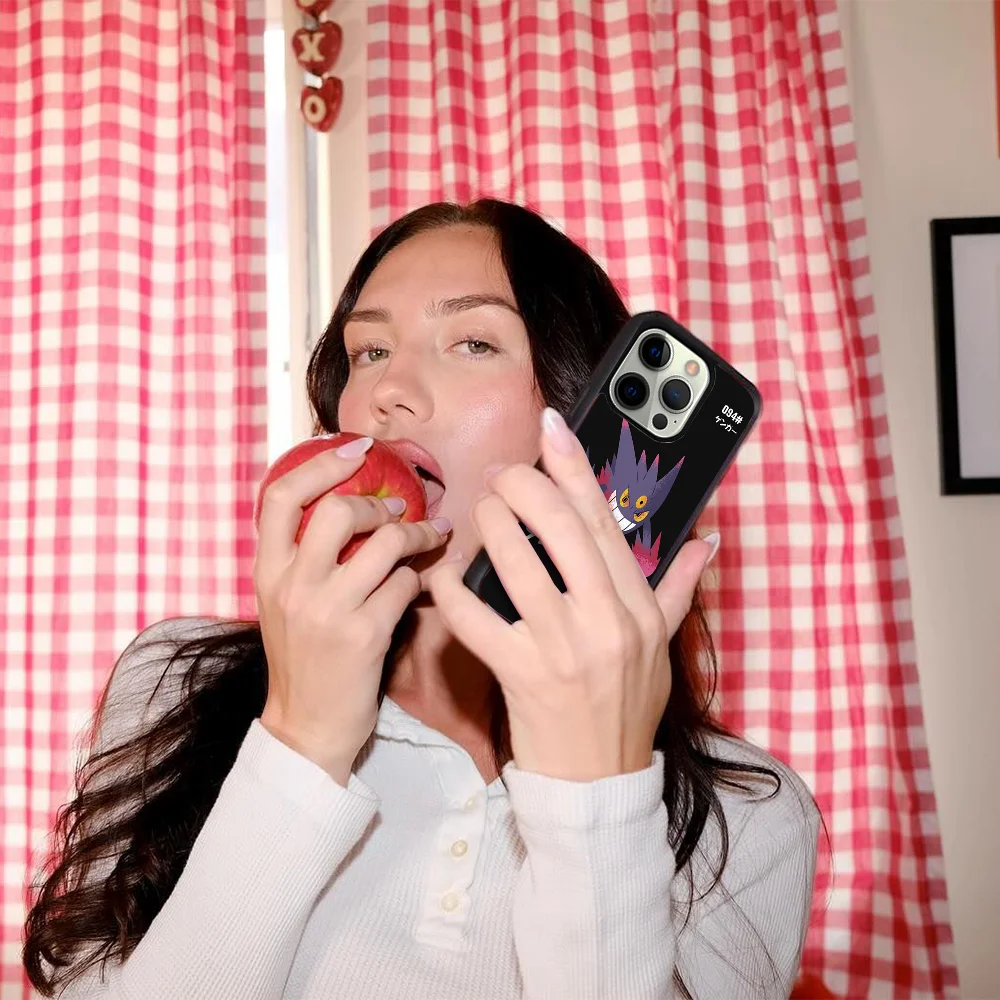 Чехол для телефона P-Pokemon-n IPhone 11 12 13 14 15 Plus Pro Max зеркальный акриловый чехол из ТПУ ПК