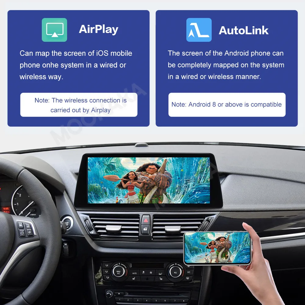 Фото Система Linux для BMW X1 E84 F48 F49 2012-2020 10,25/12,3 дюйма с сенсорным экраном, автомобильный Android Auto, беспроводной Apple Carplay, радиоплеер BT №5