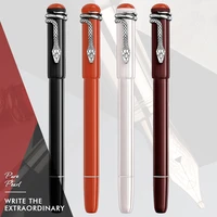 pps redblack monte inheritance series metal silver classic mb fountain rollerball ballpoint pen with exquisite snake clip