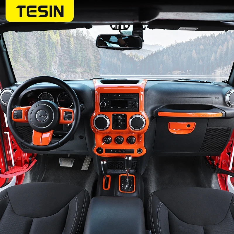 TESIN для Jeep Wrangler JK JKU 2011 2012 2013 2014 2015 2016 2017 аксессуары салона автомобиля полный