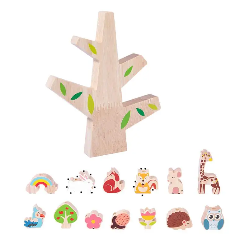

Деревянная игрушка-пазл, набор для тренировки баланса животных, обучающая Дошкольная игрушка, строительные блоки, обучающие игрушки для малышей, подарок для детей