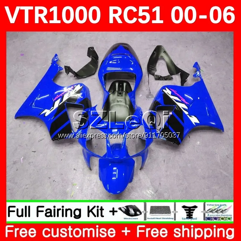 

Фабричные синие боди для HONDA VTR1000 RC51 VTR 1000 01 02 03 04 05 06 SP1 SP2 2000 2001 2002 2003 2004 2005 2006 обтекатель 57LQ.77