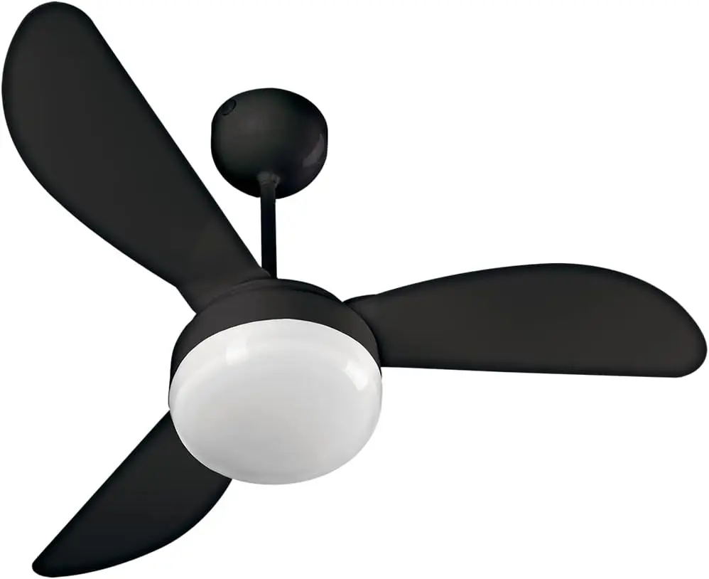 

de Teto Fênix Black 3 Pás, Cv3, 02 Lampadas Led Inclusas 220v