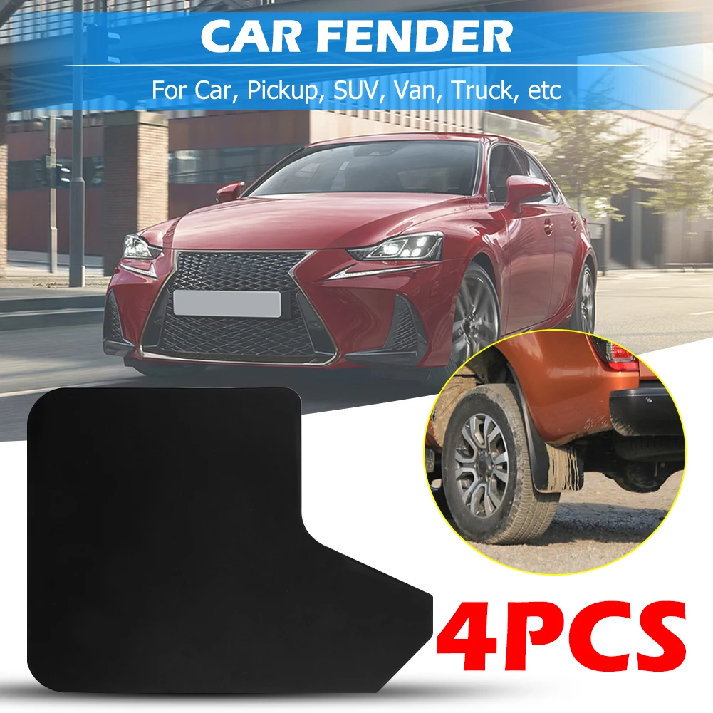 4Pcs Universal Black Car Pickup SUV Van Truck Mud Flaps Mudguards Front Rear Fender Splash Guards Mudflaps Dropshipping - купить по