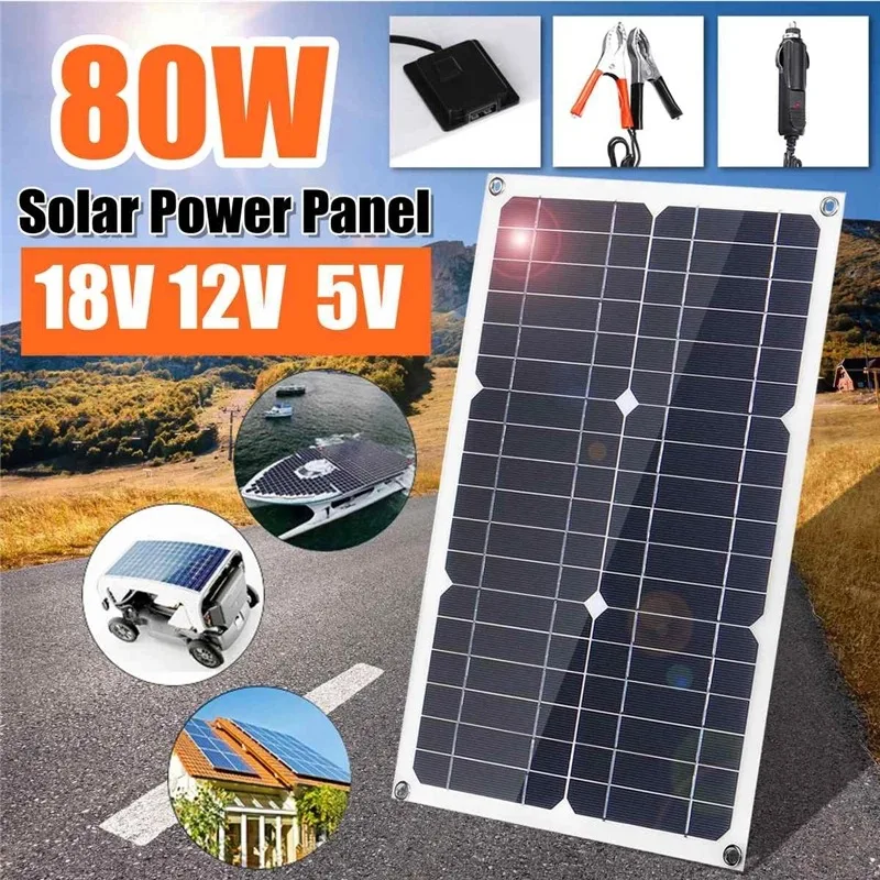 

20W 30 100W 18V semi flexible solar panel mobile phone car battery monocrystalline silicon solar charger