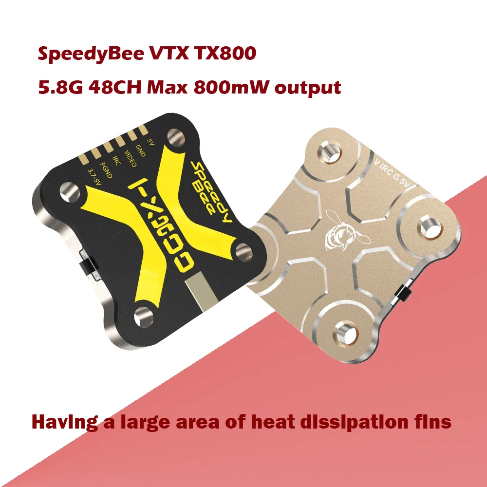 

SpeedyBee TX800 5,8G VTX 48CH PitMode 25mW 200mW 400mW 800mW Выход передатчик дальнего действия Tramp для FPV гоночного дрона