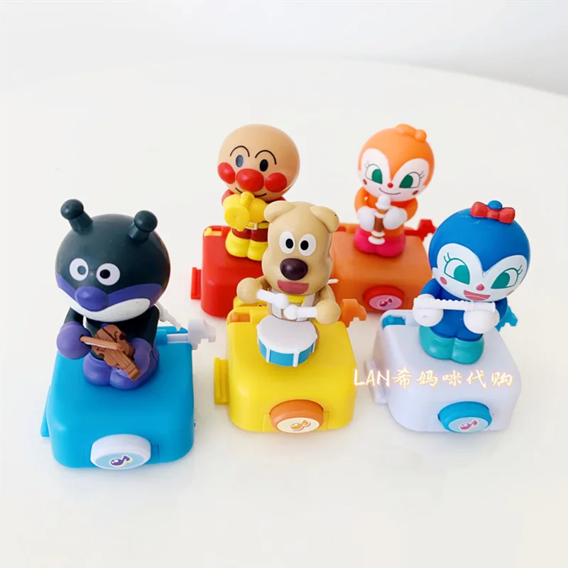 

Bandai Genuine Anpanman Nursery Rhyme Band Music Series Baikinman Dokin-chan Cheese Dog Creative Model Ornament Toys
