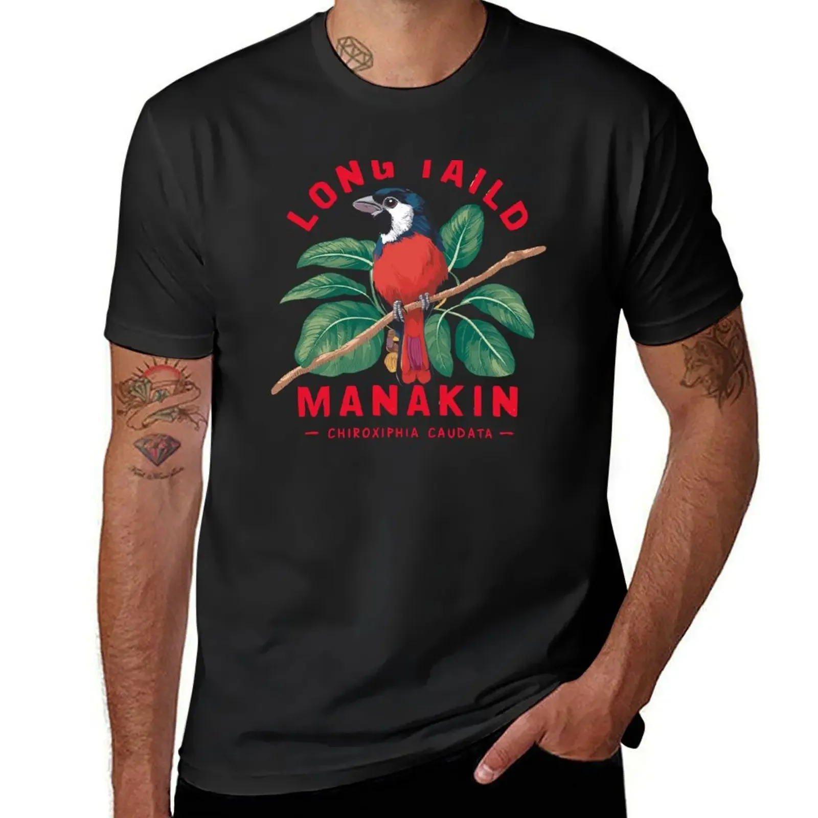 Футболка Manakin Tropical Bird забавная футболка футболки таможенный дизайн мужская