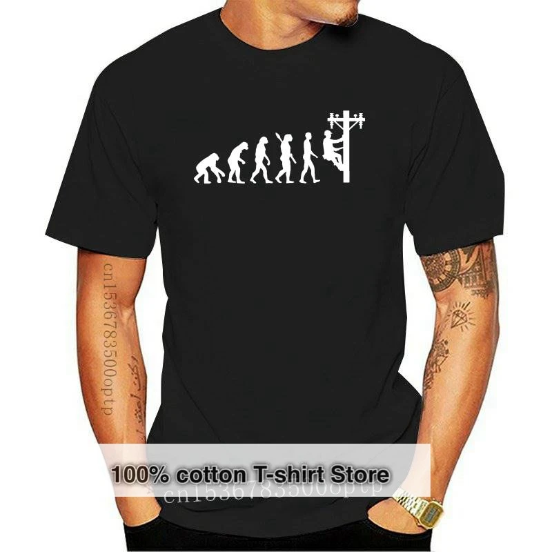 

New Electrician Evolution Funny Maintenance Engineer Grid Sparky Gift T-shirt