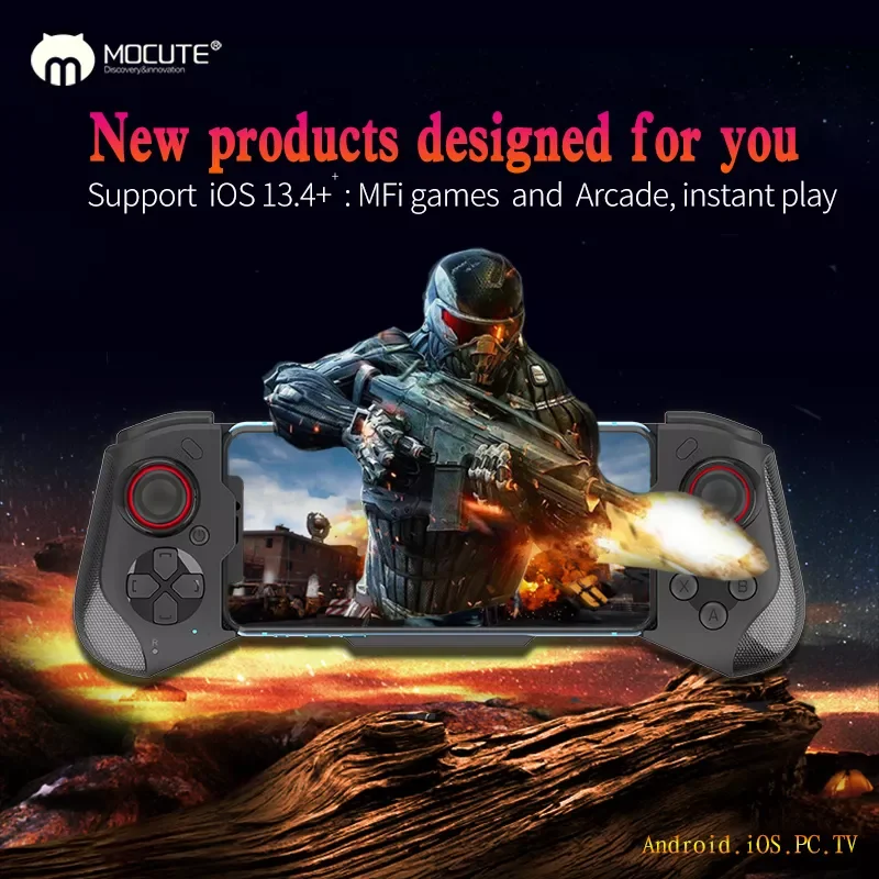 

-060 Bluetooth- Gamepads Game Joysticks PUBG Controller Adjustable Telescopic Gamepads