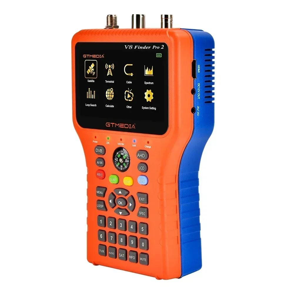Цифровой спутниковый искатель Gtmedia V8 PRO 2 DVB-S2X/S2/S2/T2/T/C 4 3-дюймовый TFT ЖК-экран