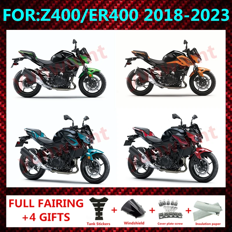 Полный комплект обтекателей для мотоцикла подходит ZR 400 2018 -2023 2020 2021 Z400 ZR400 18 -23 20 21