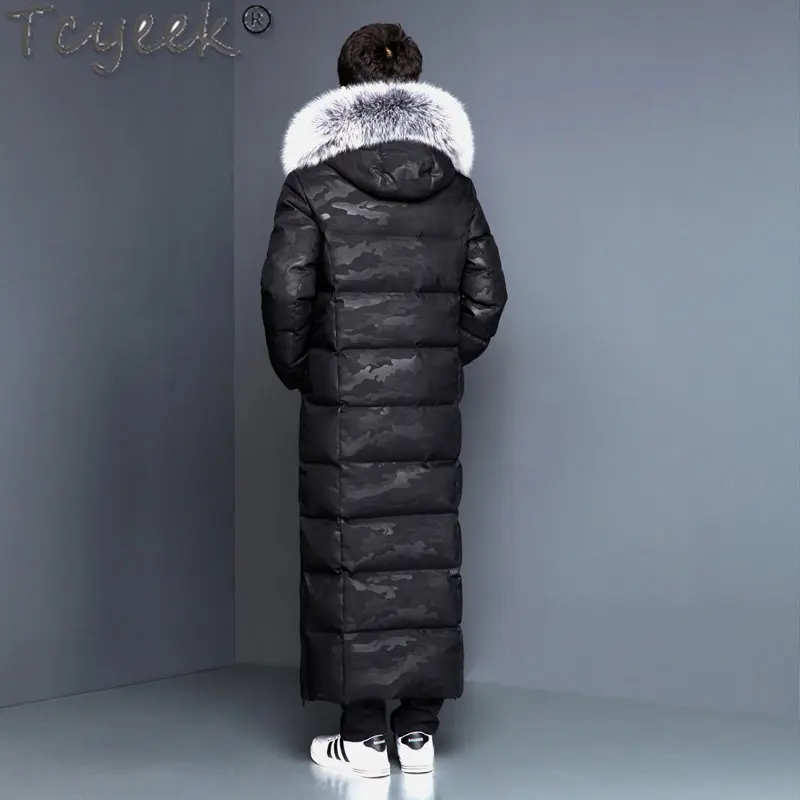 

Длинное пальто с капюшоном, мужская куртка из гусиного пуха со съемной шапкой, зимняя мужская одежда, утепленные пуховики, куртки для защиты...