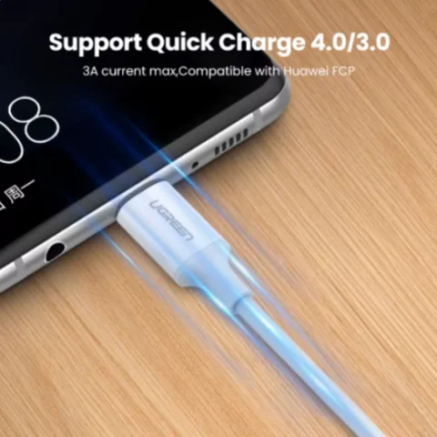 Ugreen PD 60 Вт USB C — USB Type-C Кабель QC4.0 3.0 Кабель для быстрой зарядки данных для Macbook Samsung S20 S9 Кабель USB C для iPhone 15
