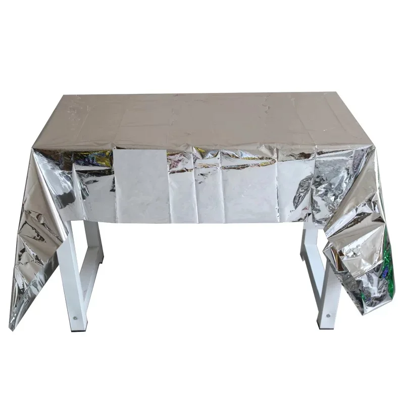 Розовая одноразовая прокладка на стол из пластика с точечным узором 274*137 см для украшения детской и взрослой вечеринки, свадьбы, детского сада.