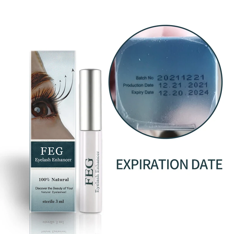 FEG Eyelash Enhancer Serum 7 Days Grow 2-3mm Eyebrow Natural Hair Growth Factor |