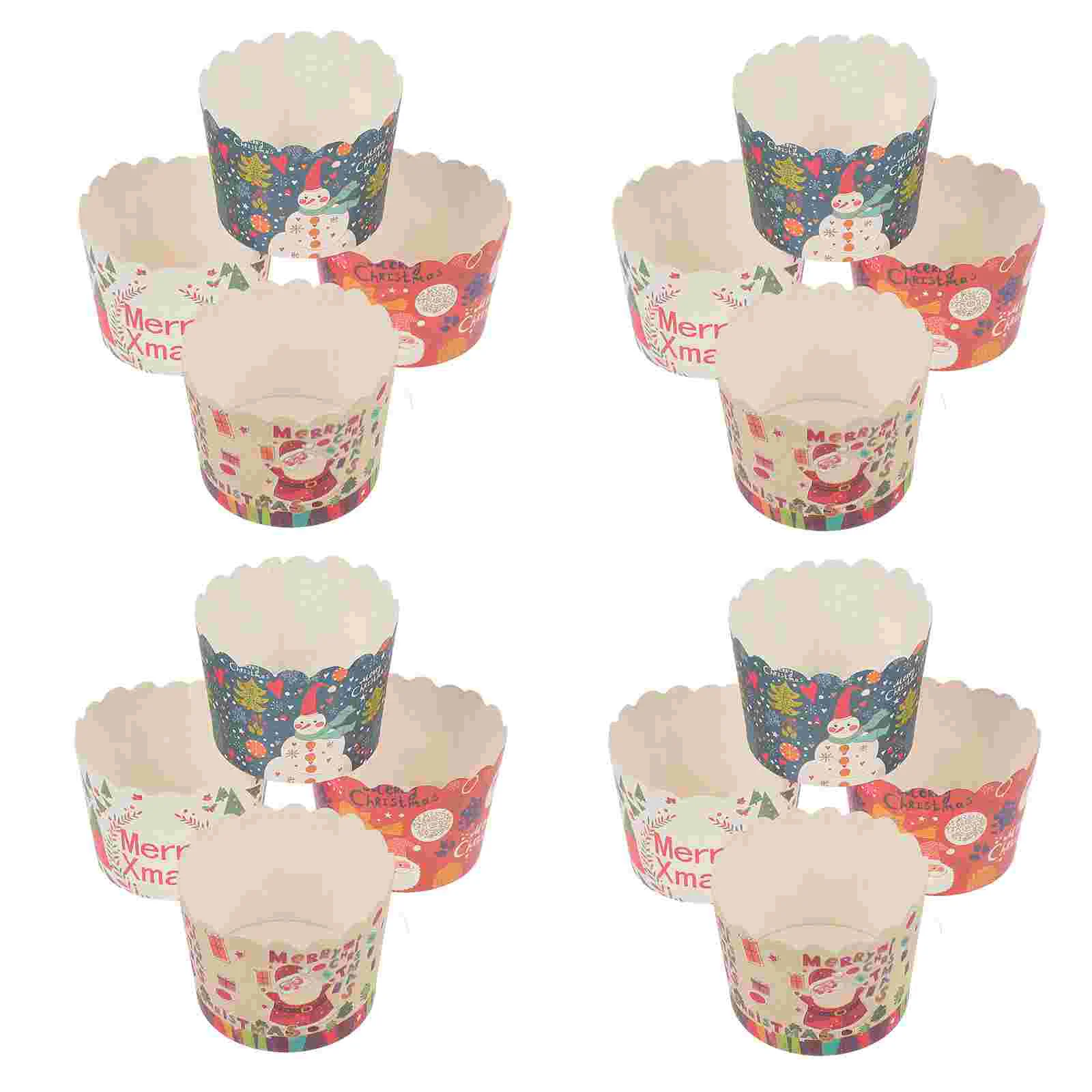 

200 Bake Cake Paper Cups Paper Candy Cups Xmas Cupcake Paper Christmas Cake Christmas Cups