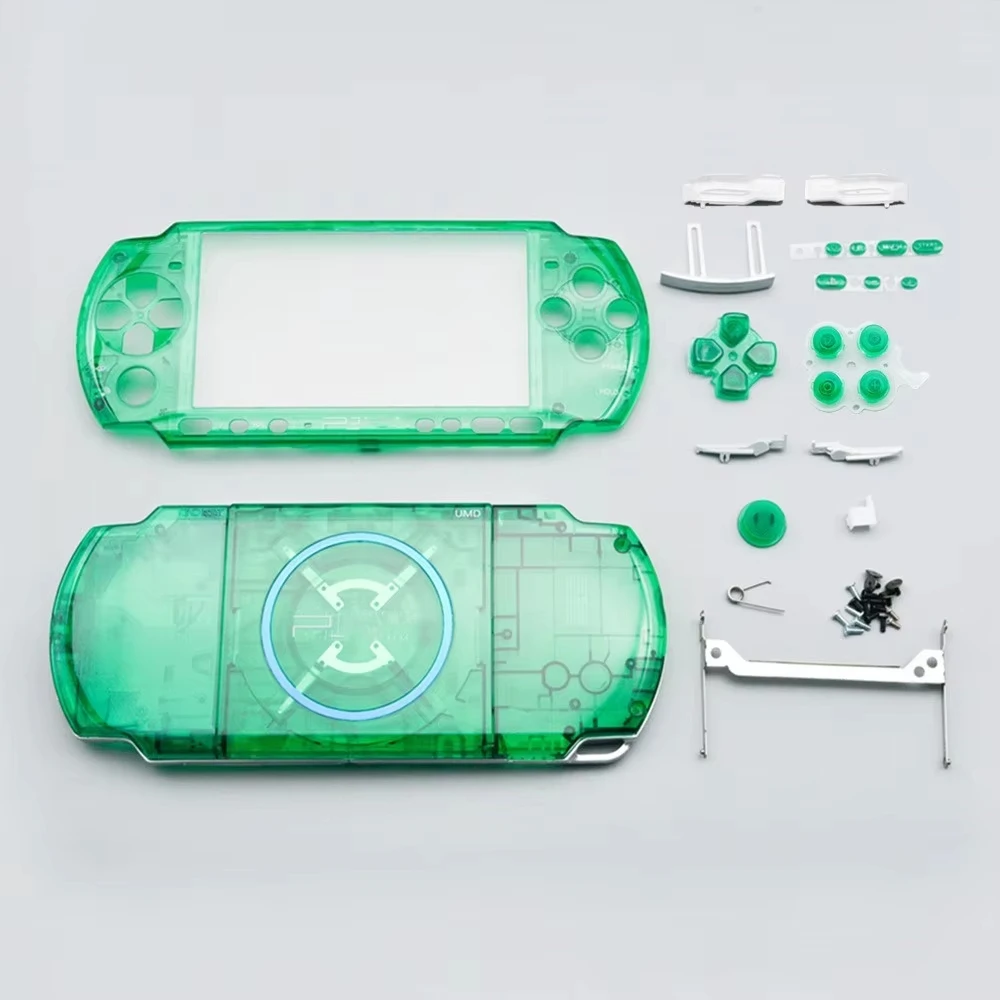 Фото Замена корпуса игровой консоли для PSP3000, полный комплект корпуса Crystal Colors с набором кнопок №4