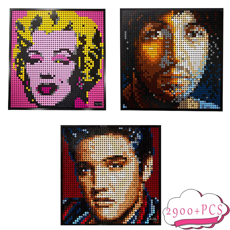 

2900 + шт. 4 вида персонажей знаменитостей пиксельное искусство мозаика строительные блоки ремешок искусство Сделай Сам игрушки Кирпичи дети ...