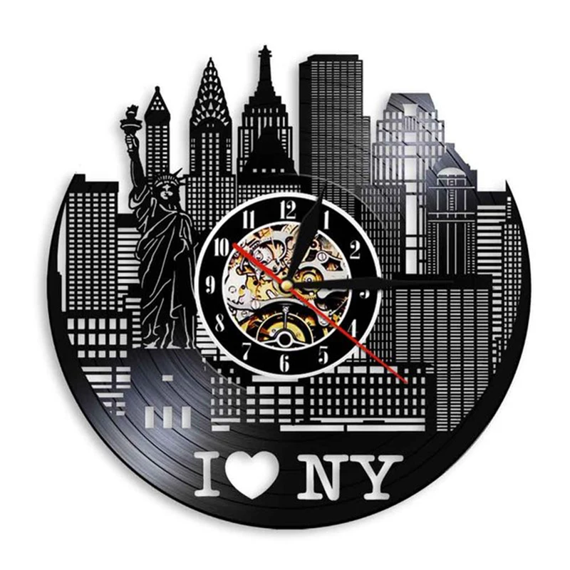 

Виниловые Настенные часы с изображением Нью-Йорка