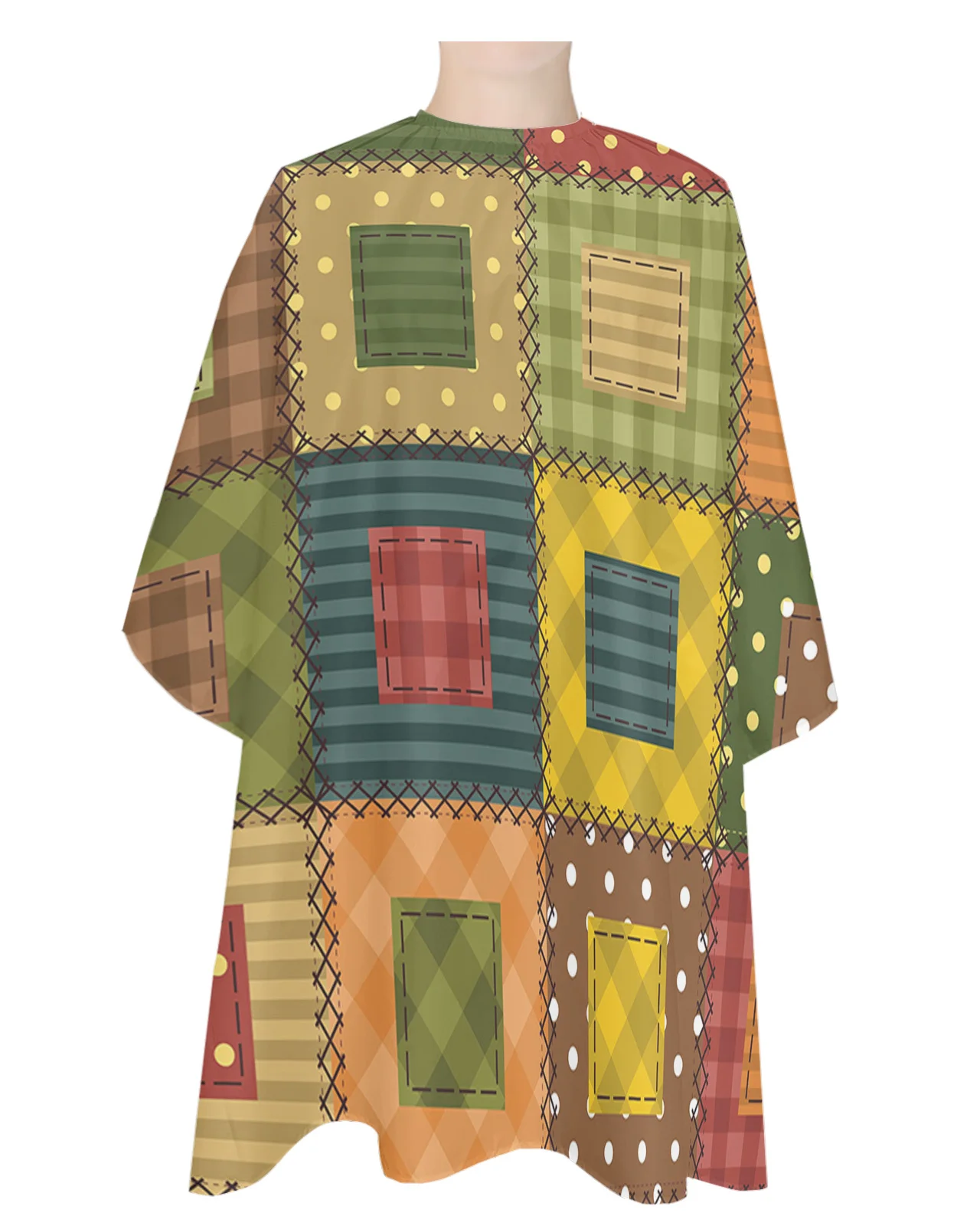 

Клетчатый, полосатый, в горошек, водонепроницаемый фартук для парикмахерской, парикмахерский фартук для стрижки волос, аксессуар для салон...