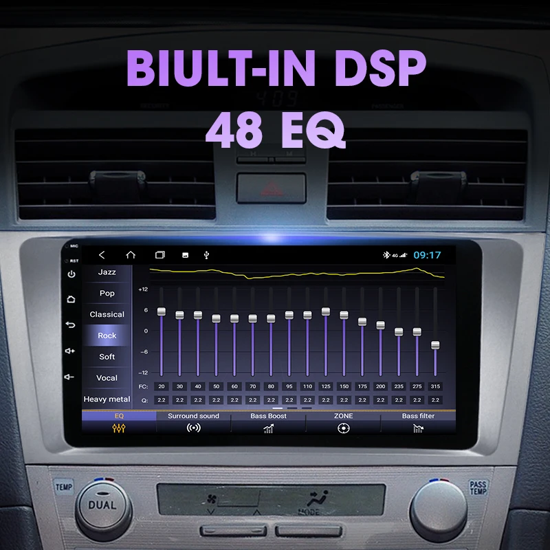 jmcq android 10 2g32g dsp carplay car radio multimidia video player navigation gps for toyota camry 40 50 2006 2011 2 din dvd free global shipping