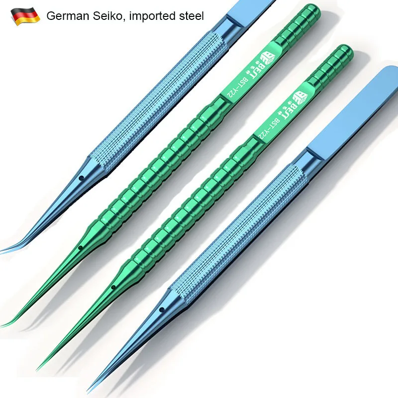 Пинцет wrfood из титанового сплава, точный Высокоточный рандомный Пинцет для материнской платы, процессора, чипа интегральной схемы, для ремонта и пайки